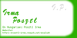 irma posztl business card